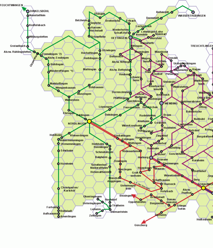 Liniennetz Donau-Ries